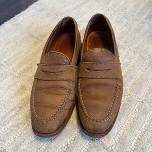 Allen Edmonds Addison Loafers, Light Brown Suede, Size 10D